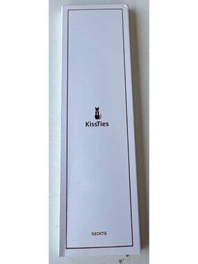 KissTies Brand Solid Satin 100% Silk Black Men's Necktie #KT1083SL (EUC)